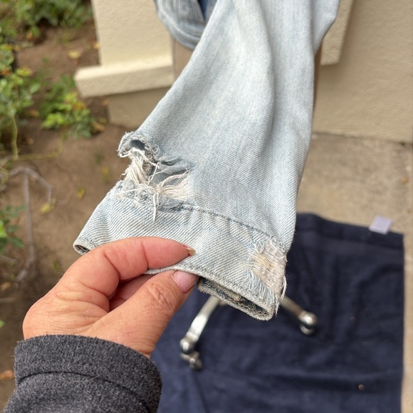 PAIGE distressed frayed adorable cropped jean jacket from Bloomingdale’s - Picture 7 of 15